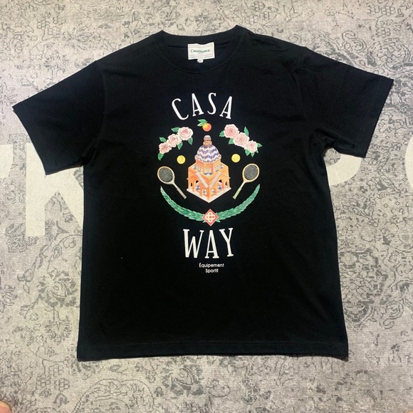 casablanca Other - Casablanca Casa Way T-Shirt Mens Medium Black Excellent Tennis Club Graphic Tee